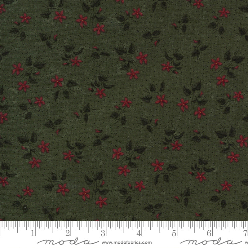 Moda - Prairie Dreams by Kansas Troubles Quilters, Green Tiny Floral