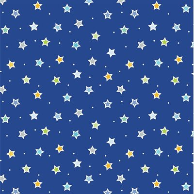 Benartex - Sweet Safari, Royal Blue Stars
