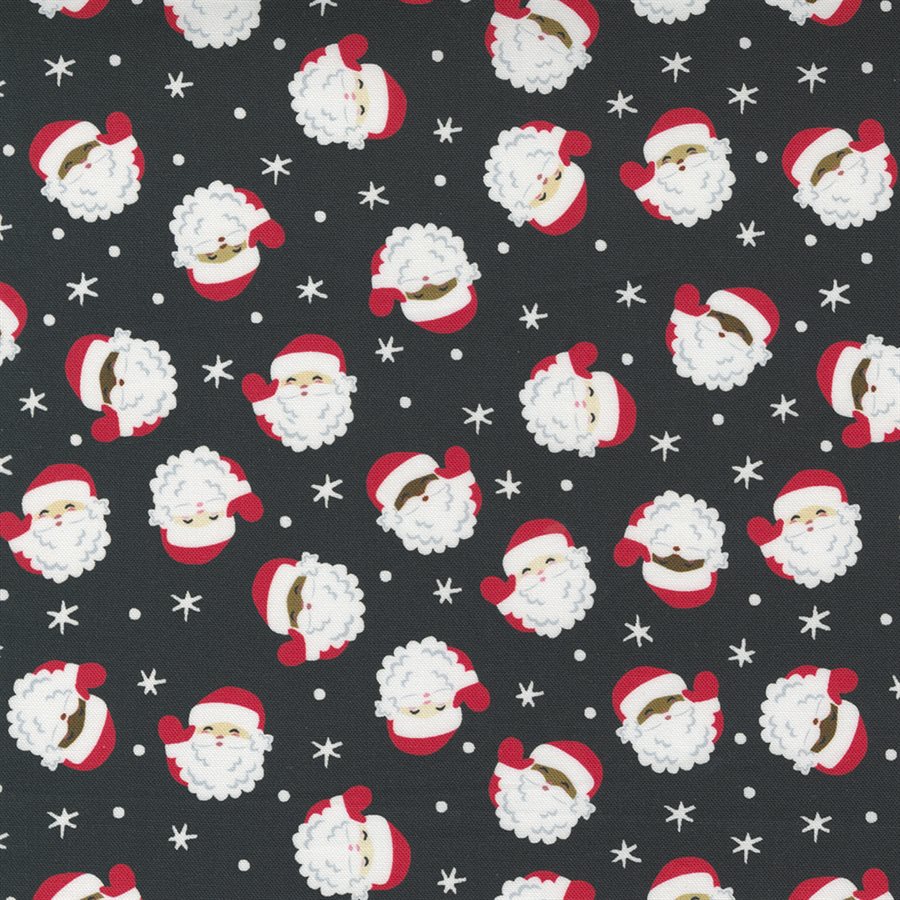 Moda - Holiday Essentials Christmas -  Santa on black