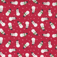 Load image into Gallery viewer, Moda - Holiday Essentials Christmas -  Snowman on Red
