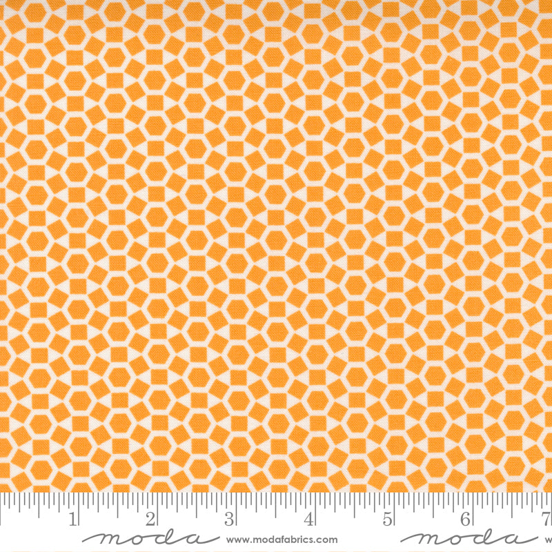 Moda - One Fine Day, dots and squares orange