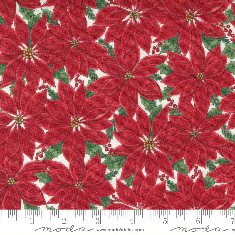 Moda - Home Sweet Holidays by Deb Strain, Berry Red Poinsettia