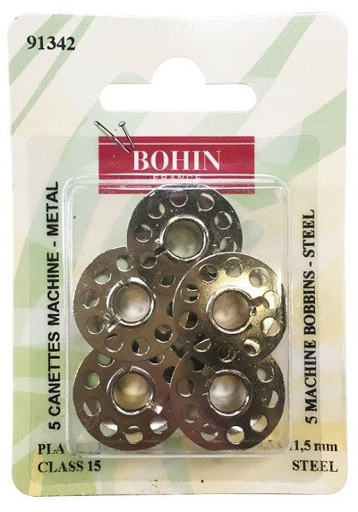 Bohin Steel Bobbins, Class 15, 5pc