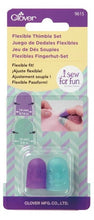 Load image into Gallery viewer, Clover I Sew For Fun Flexible Thimble Set (Small - 14mm 9/16&quot; &amp; Medium - 16mm 5/8&quot;), 2pc.
