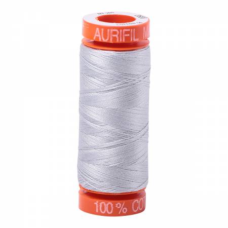 Aurifil Mako Cotton Embroidery Thread 50wt 220yds, Dove