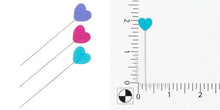 Load image into Gallery viewer, Dritz Flat Head Heart Fine Pins, 2&quot; / 5.1cm, 50 Count
