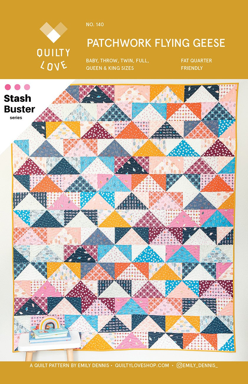 Patchwork Flying Geese Quilt Pattern - Quilty Love