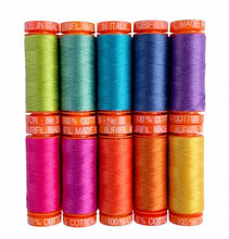 Load image into Gallery viewer, Dragons Breath thread set by Tula Pink - 50wt 10 Small Spools
