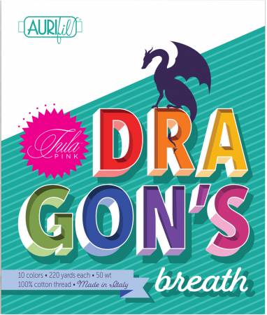 Dragons Breath thread set by Tula Pink - 50wt 10 Small Spools