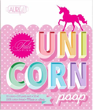 Unicorn Poop thread set by Tula Pink - 50wt 10 Small Spools