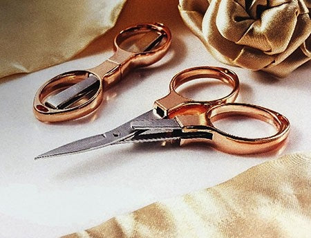 Hemline Rose gold folding scissors