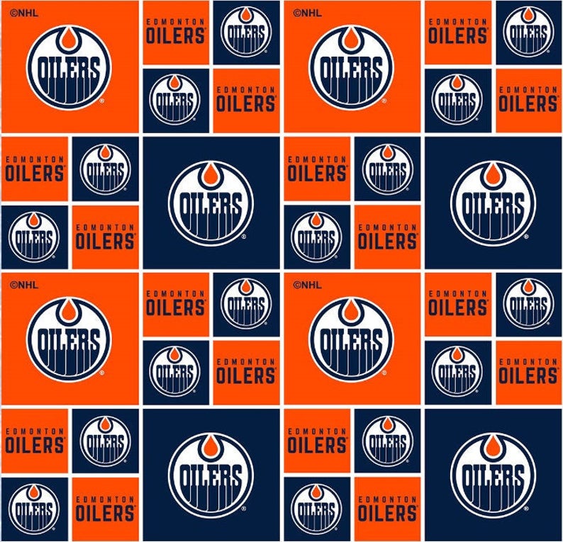 NHL Licensed Team Fabric - Edmonton Oilers