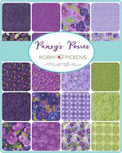Load image into Gallery viewer, Moda Precuts 5&quot; Charm Pack - Pansys Posies by Robin Pickens
