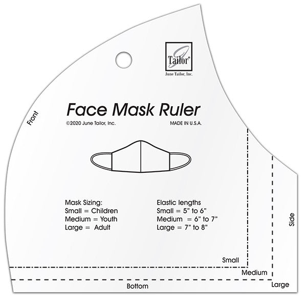 June Tailor Face Mask Ruler (Ruler makes 3 sizes)